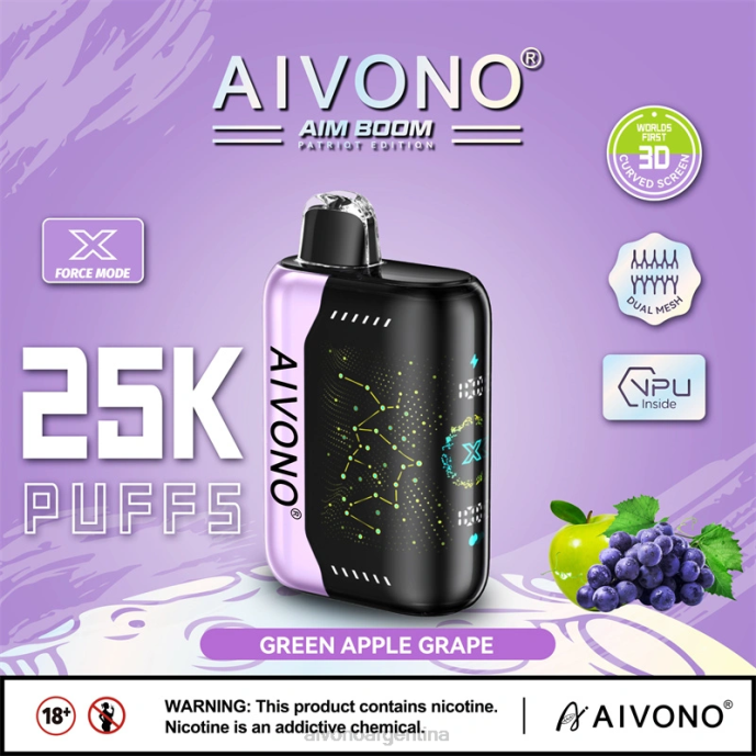 Aivono AIM BOOM 25000 uva manzana verde - T886346 Aivono Vaper