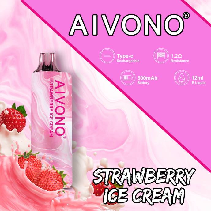 Aivono AIM GUN 7000 helado de fresa - T886105 Aivono Argentina