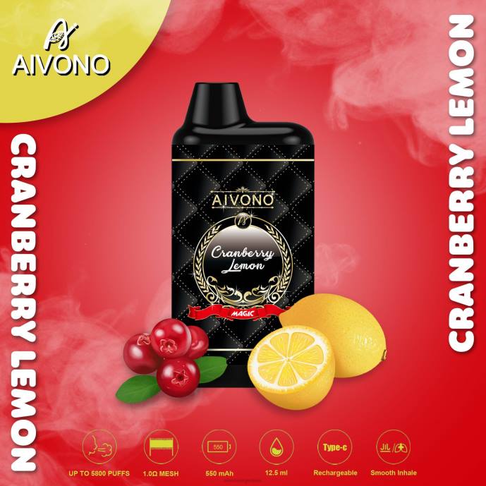 Aivono AIM MAGIC cigarrillo de caja de 5800 bocas limón arándano - T88689 Aivono Reseñas