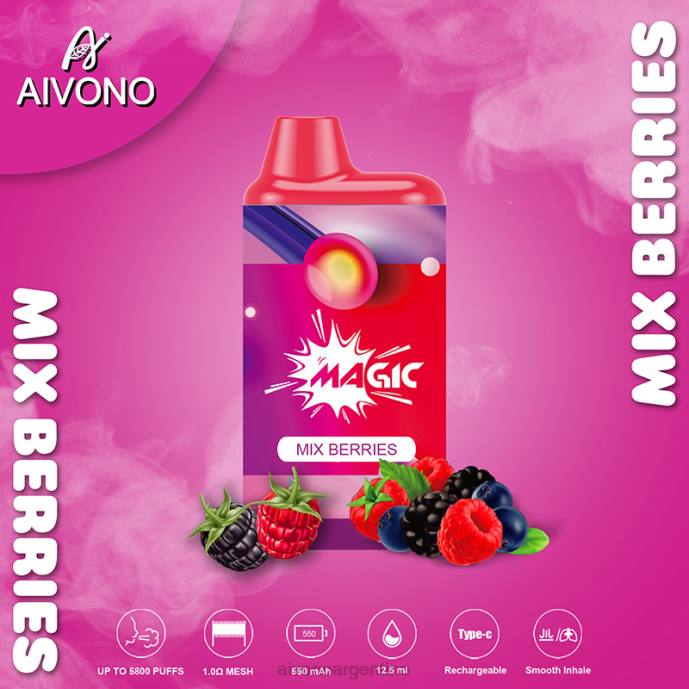 Aivono AIM MAGIC cigarrillo de caja de 5800 bocas mezclar bayas - T886100 Aivono Vaper