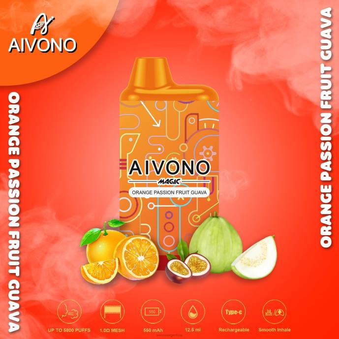 Aivono AIM MAGIC cigarrillo de caja de 5800 bocas naranja maracuyá guayaba - T88690 Aivono Argentina