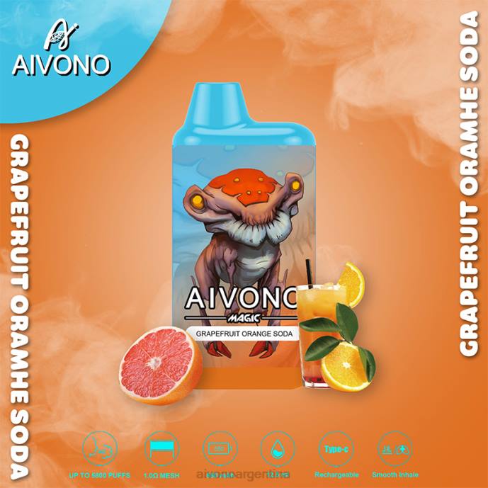 Aivono AIM MAGIC cigarrillo de caja de 5800 bocas refresco de pomelo y naranja - T886101 Aivono Reseñas