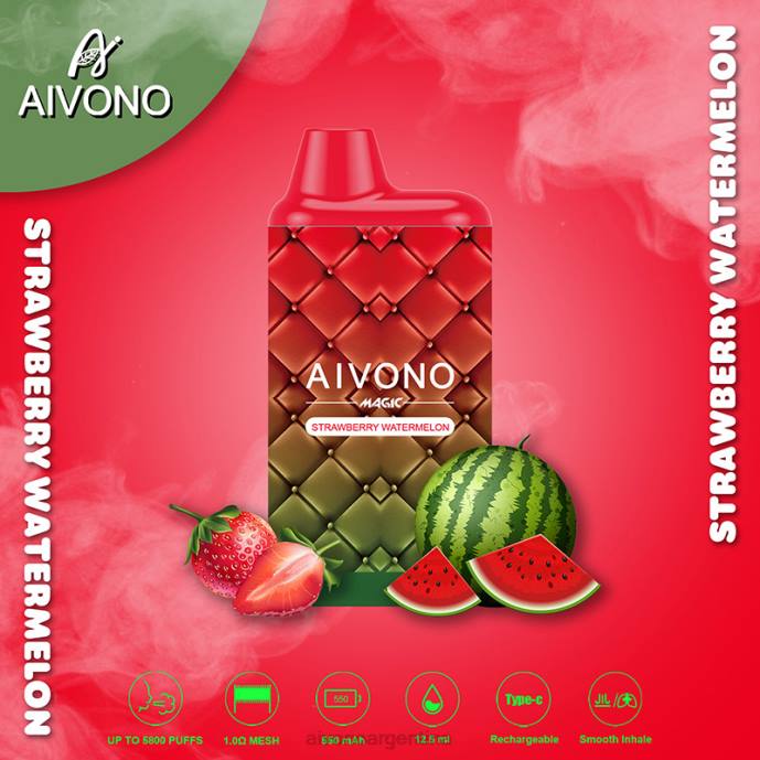 Aivono AIM MAGIC cigarrillo de caja de 5800 bocas sandia fresa - T88699 Aivono Argentina
