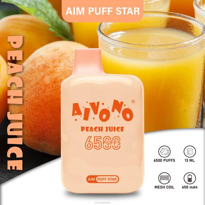 Aivono AIM PUFF STAR 6500 jugo de durazno - T886289 Aivono Vaper