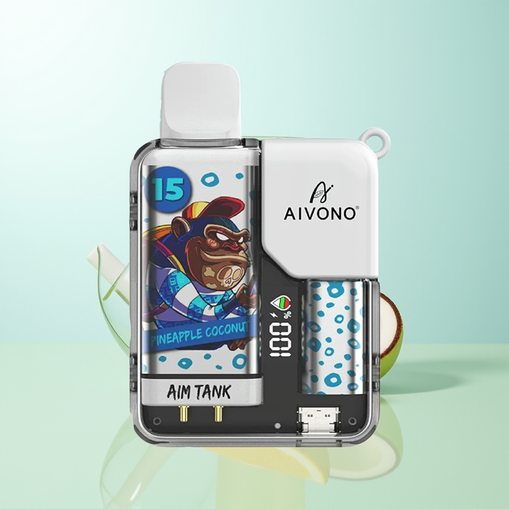 Aivono AIM-TANK 9500 Puffs Piña Coco 18ml 650mAh LCD 12ohm