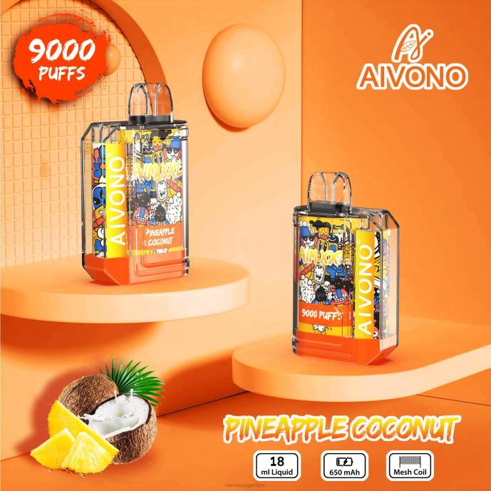 Aivono AIM XXL 9000 pegatina boca transparente coco piña - T88652 Aivono Vaper