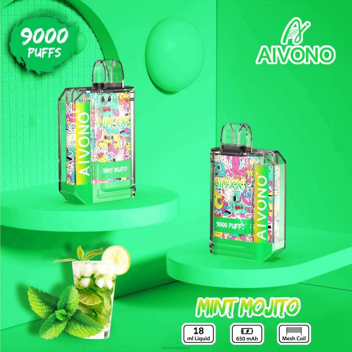 Aivono AIM XXL 9000 pegatina boca transparente mojito de menta - T88655 Aivono Vaper