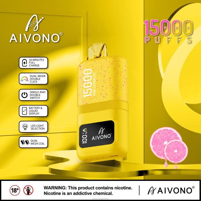 Aivono AIM magic 15000 hielo de limon rosa - T88661 Aivono Vaper