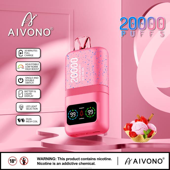 Aivono AIM magic 20000 helado de fresa - T88680 Aivono Reseñas