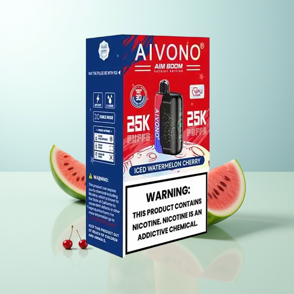 Aivono Aim Boom 25000 Puffs Sandía Cereza Helada 28ml 650mAh 12ohm