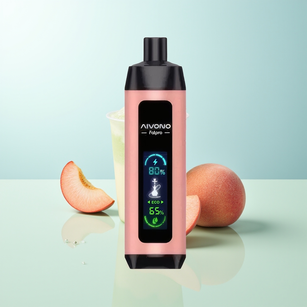 Aivono Aim Fatpro 22000 Puffs Melocotón Hielo Recargable 28ml 600mAh Doble Modo