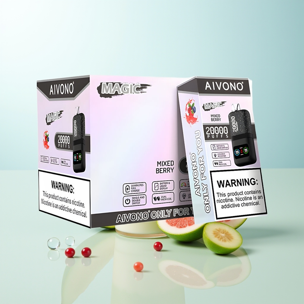 Aivono Aim Magic 20000 Puffs Vape Desechable Baya Mixta LCD Recargable
