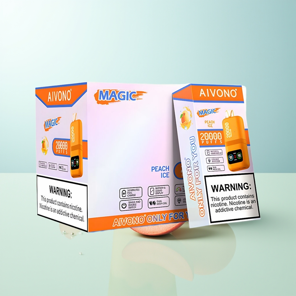 Aivono Aim Mágico 20000 Caladas Melocotón Hielo Recargable Tipo C LCD