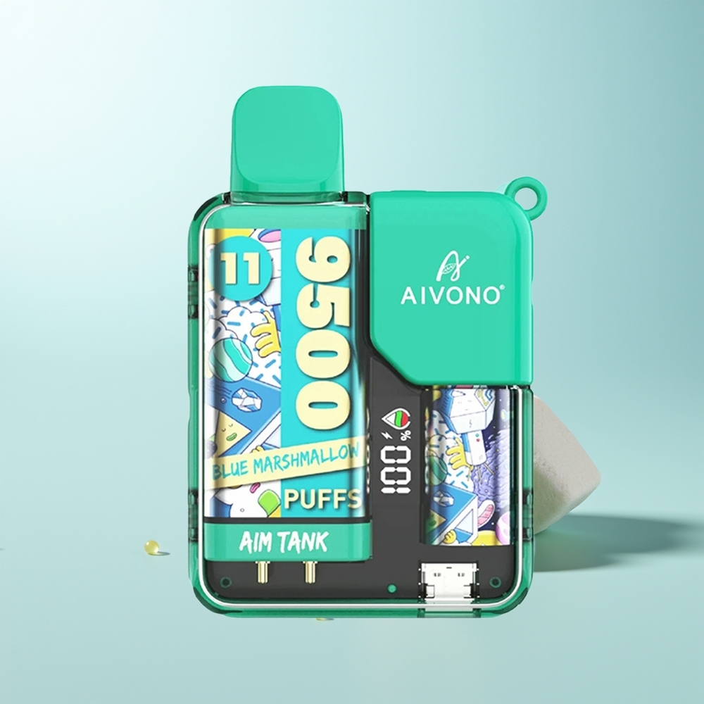 Aivono Aim-Tank 9500 Puffs Azul Malvavisco LCD 18ml 650mAh