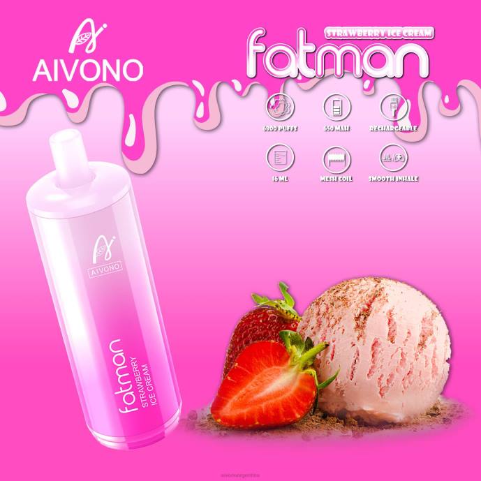 Aivono FATMAN 6800 helado de fresa - T88621 Aivono Argentina
