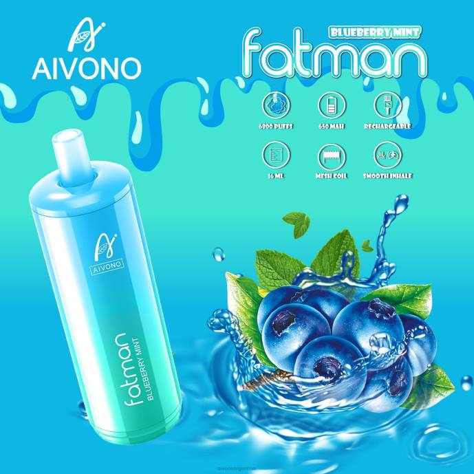 Aivono FATMAN 6800 menta de arándanos - T88622 Aivono Vaper