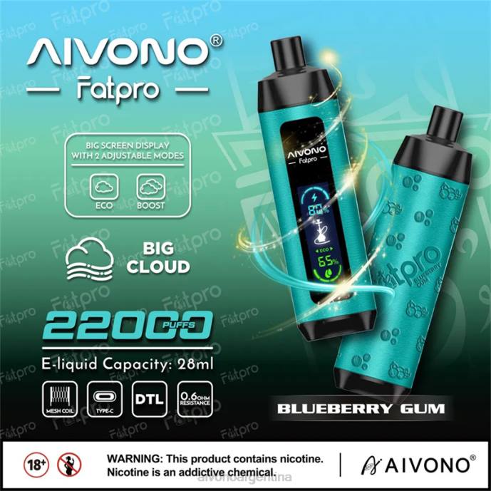 Aivono Fatpro 22000 chicle de arándanos - T8869 Aivono Argentina