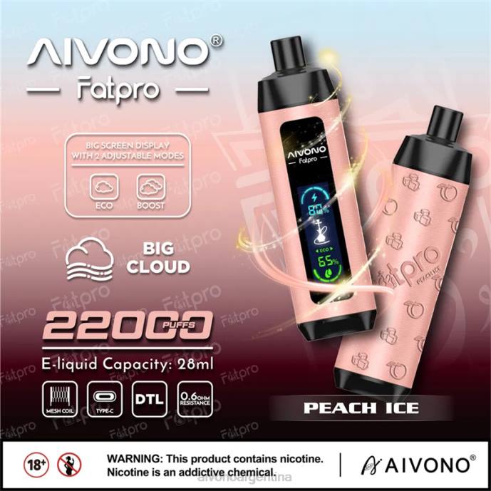Aivono Fatpro 22000 hielo de durazno - T8865 Aivono Reseñas