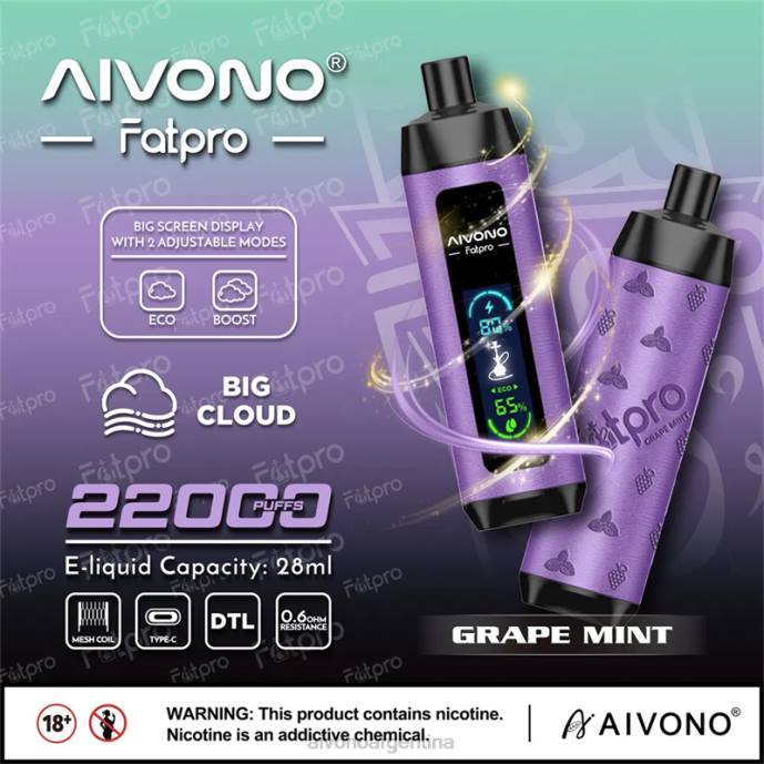 Aivono Fatpro 22000 menta de uva - T8862 Aivono Reseñas
