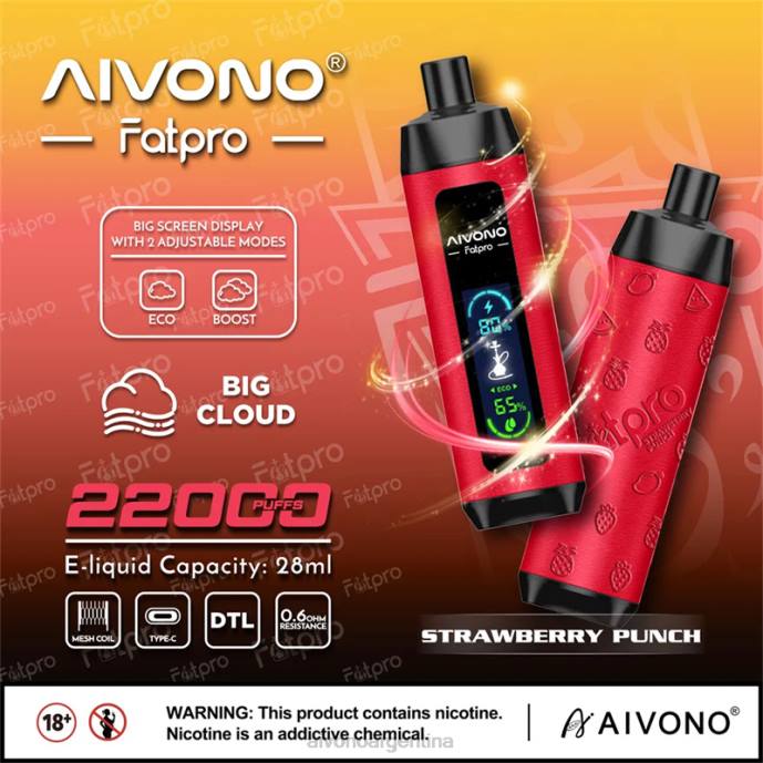 Aivono Fatpro 22000 ponche de fresa - T8868 Aivono Reseñas