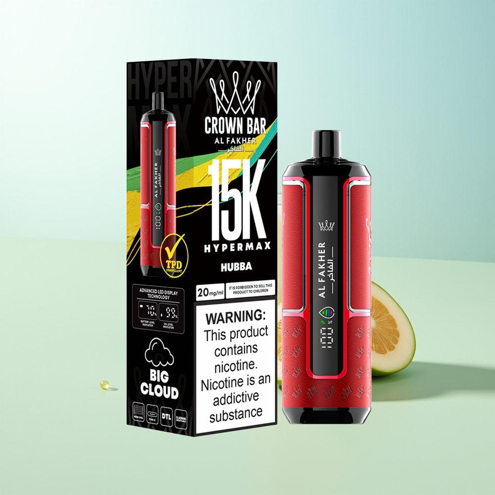 Al Fakher Crown Bar 15K Hipermax Vape Desechable Kit Hubba