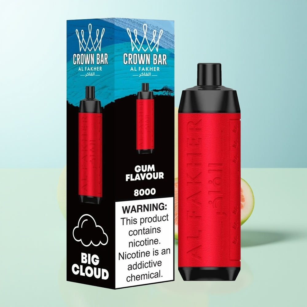Al Fakher Crown Bar 8000 Chicle Cristal Desechable con 600mah Tipo-C 18ml 5mg 06ohm