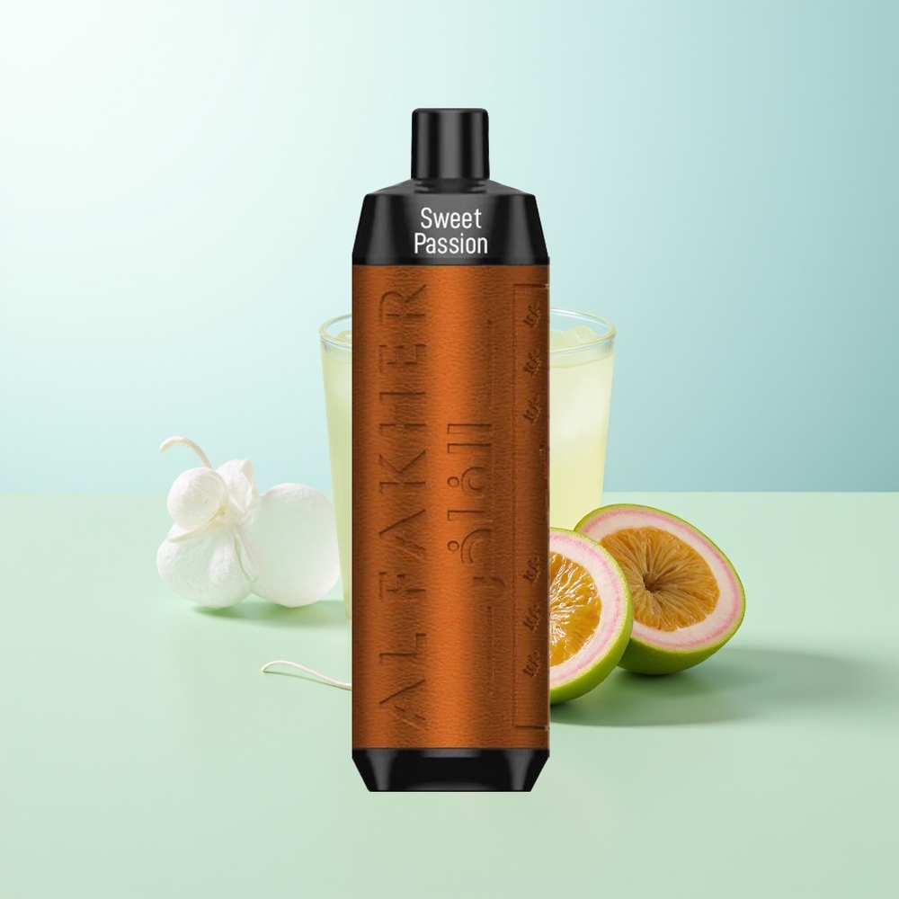 Al Fakher Crown Bar 8000 Cristal Vape Desechable Dulce Maracuyá 18ml 5mg 06ohm USB-C