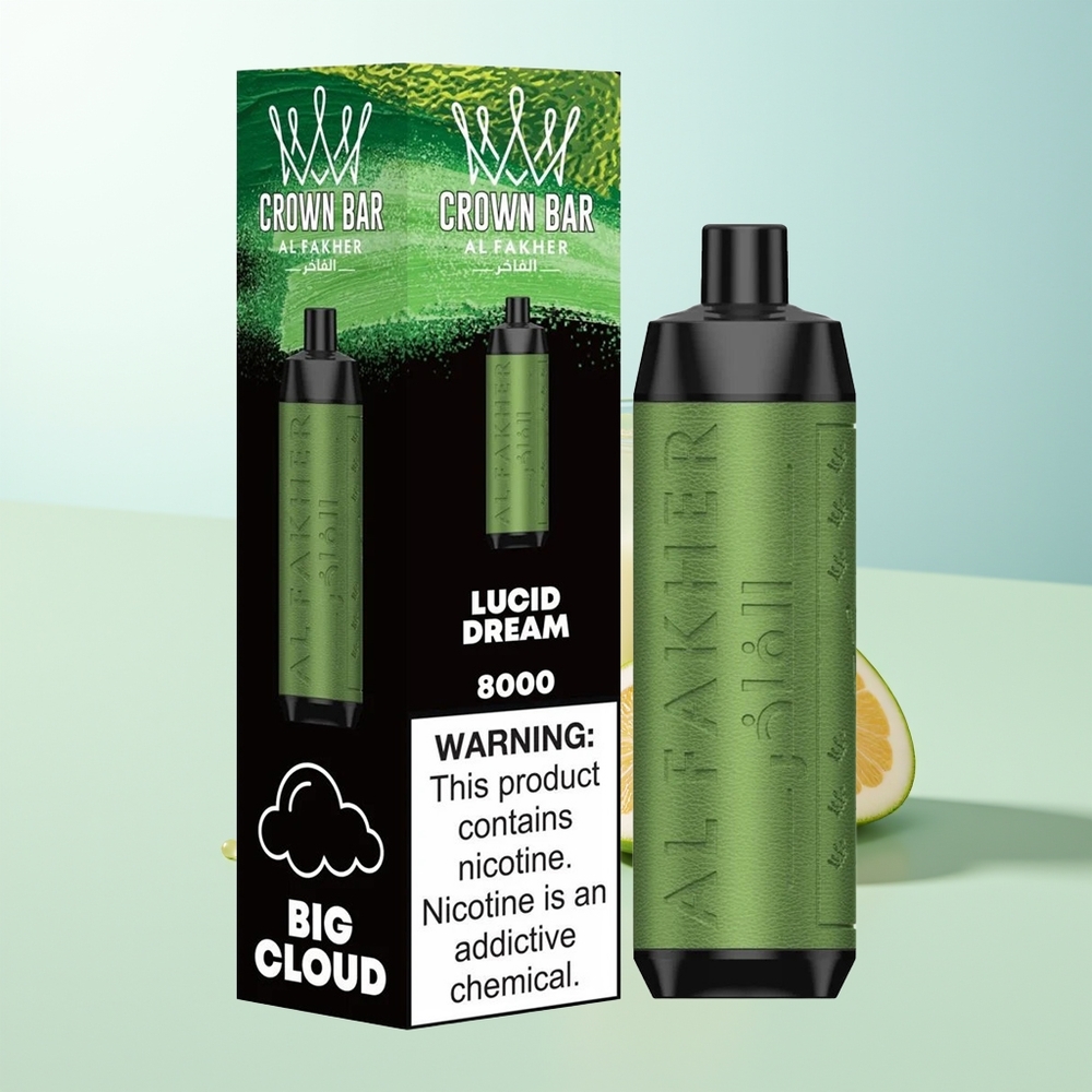 Al Fakher Crown Bar 8000 Cristal Vape Desechable Sueño Lúcido