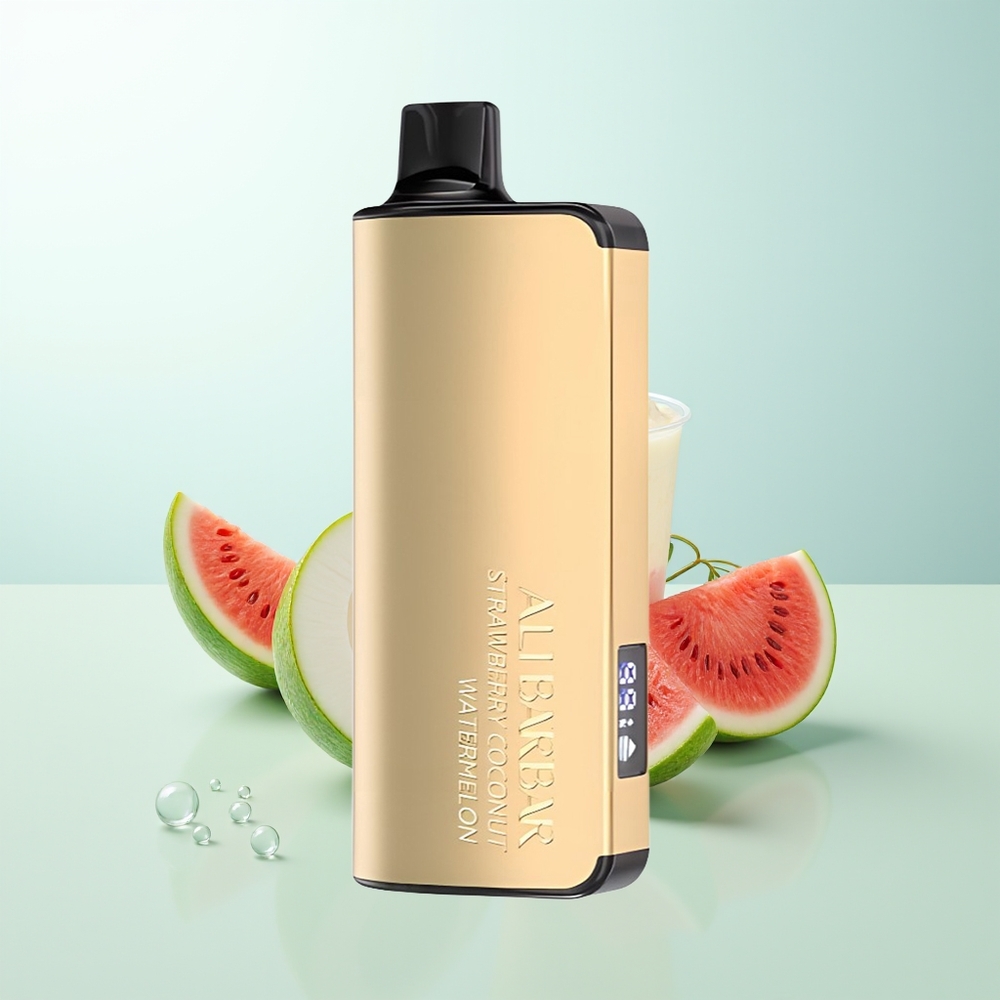 Alibarbar Ingot 9000 Puffs Fresa Coco Sandía 22ml 2350mAh LED Display