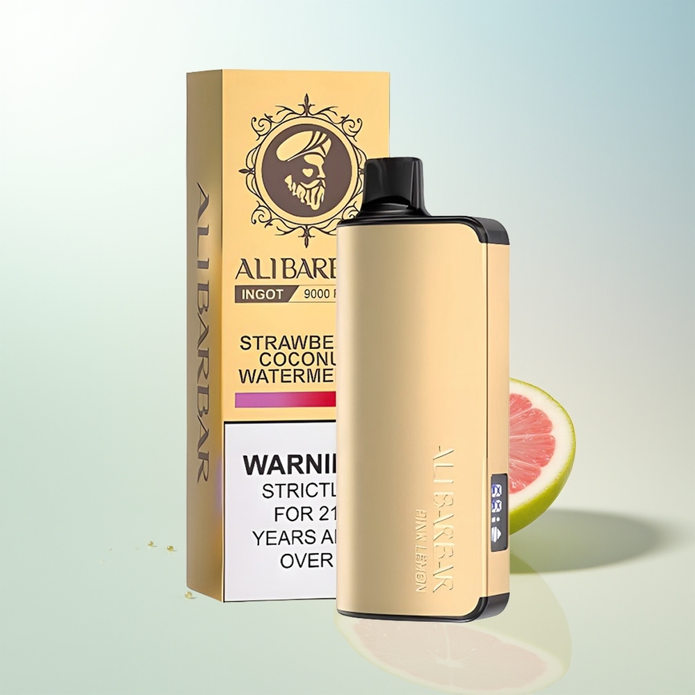 Alibarbar Ingot 9000 Puffs Vape Limón Rosado 22ml 2350mAh LED