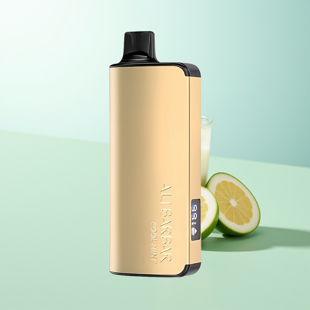 Alibarbar Ingot 9000 Puffs Vape Menta Refrescante con Pantalla LED y Batería de 2350mAh