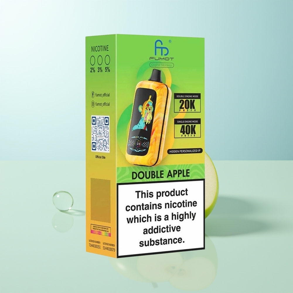 Fumot Digital Monkey 20000/40000 Manzana Doble Dual Mesh Coil 850MAH Tipo-C 0/2/3/5