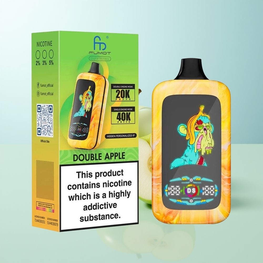 Fumot Digital Monkey 20000/40000 Manzana Doble Dual Mesh Coil 850MAH Tipo-C 0/2/3/5