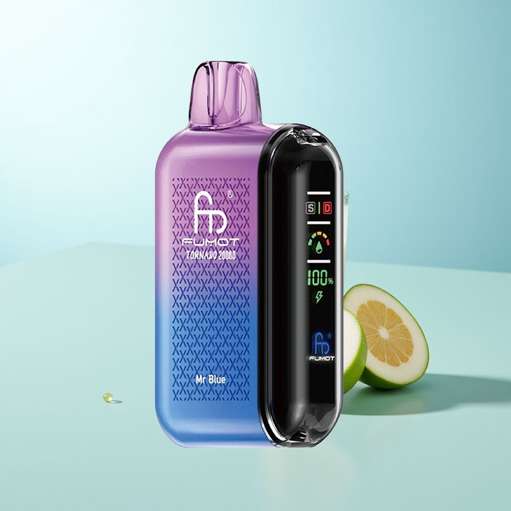 Fumot Tornado 20000 Puffs Doble Malla Azul Señor Pantalla Inteligente