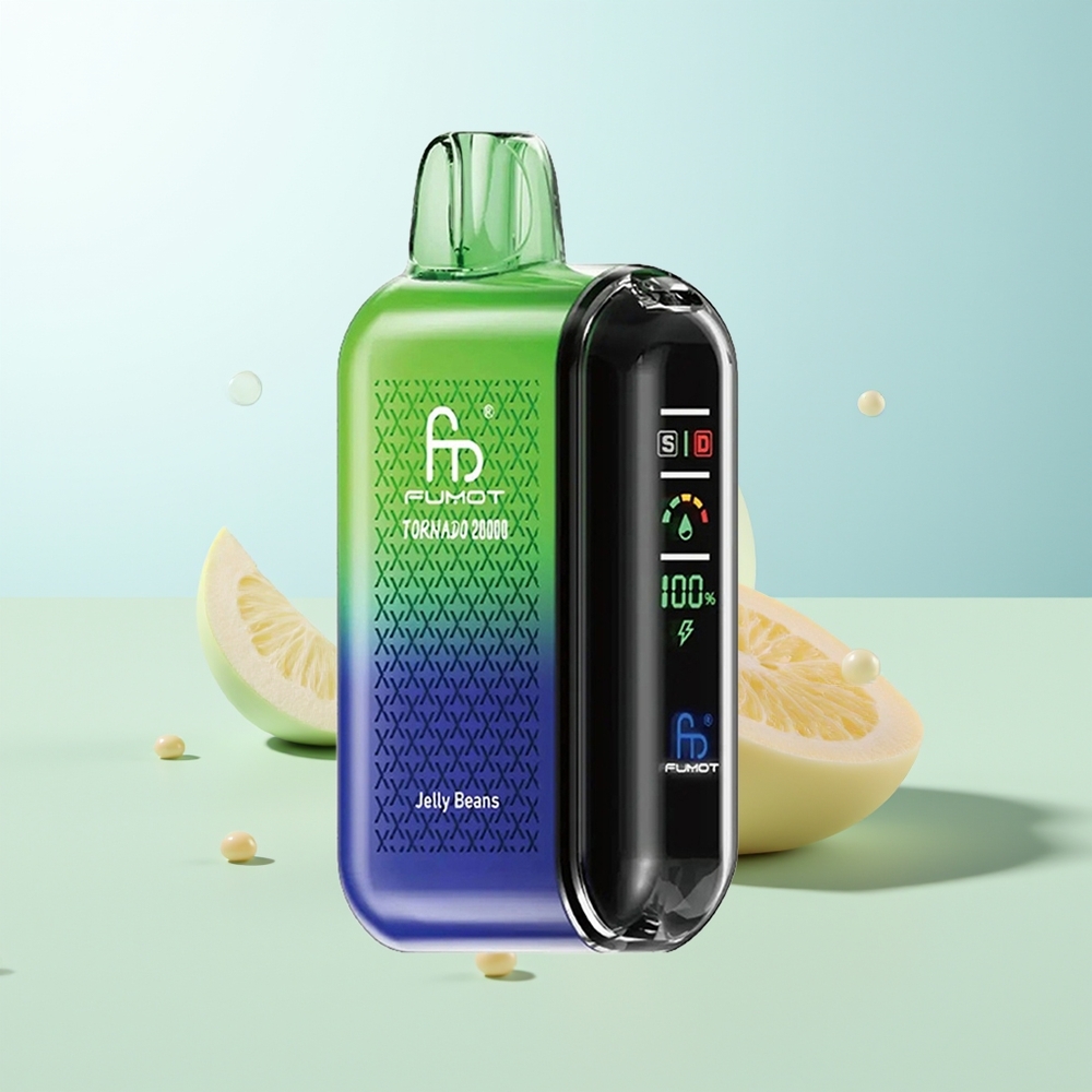 Fumot Tornado 20000 Puffs Jelly Beans Dual Malla 20ml Pantalla Inteligente 850mAh