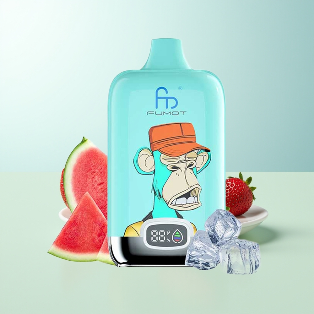 Fumot Tornado Digital Box 12000 Chupadas Donut de Fresa Digital Box Recargable Tipo-C Malla 20ml MTL