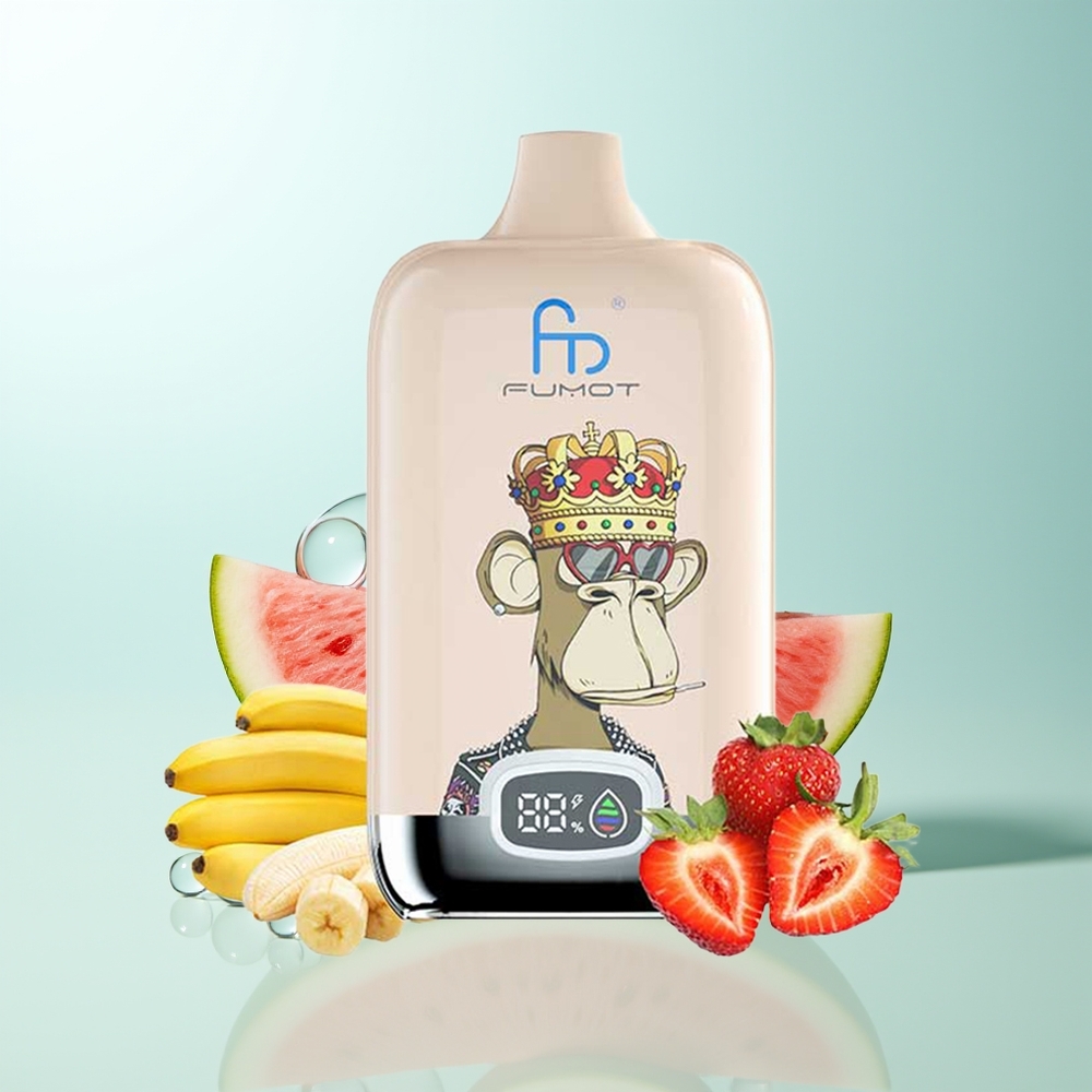 Fumot Tornado Digital Box 12000 Puffs Sandía Hielo Digital Box Recargable Tipo-C con Bobina Mesh