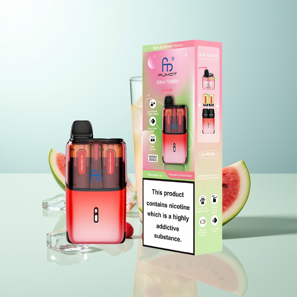 Fumot Ultra T32000 32000 Bocadas Sandía Helada - Frambuesa Sandía Batería 800mAh Tipo-C