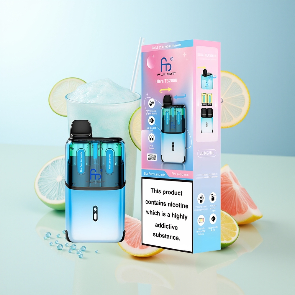 Fumot Ultra T32000 32000 Bocados Blue Razz Limonada - Limonada Rosa Batería 800mAh Tipo-C Carga Rápida