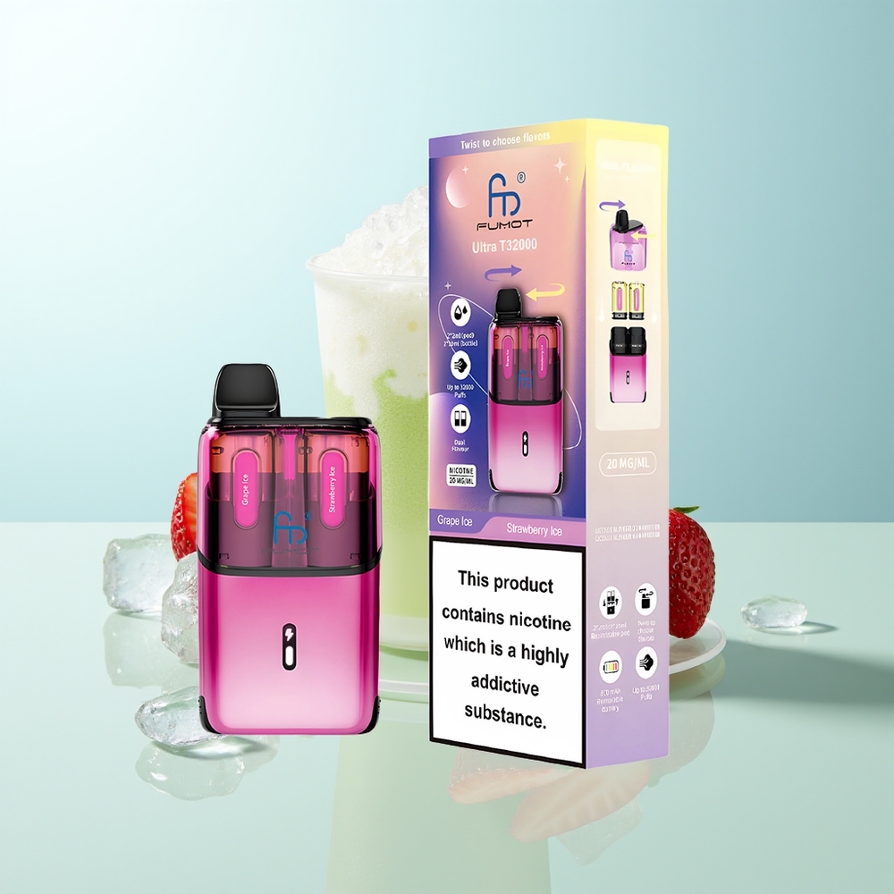 Fumot Ultra T32000 32000 Bocados Uva Helada - Fresa Helada con Batería 800mAh y Carga Rápida Tipo-C