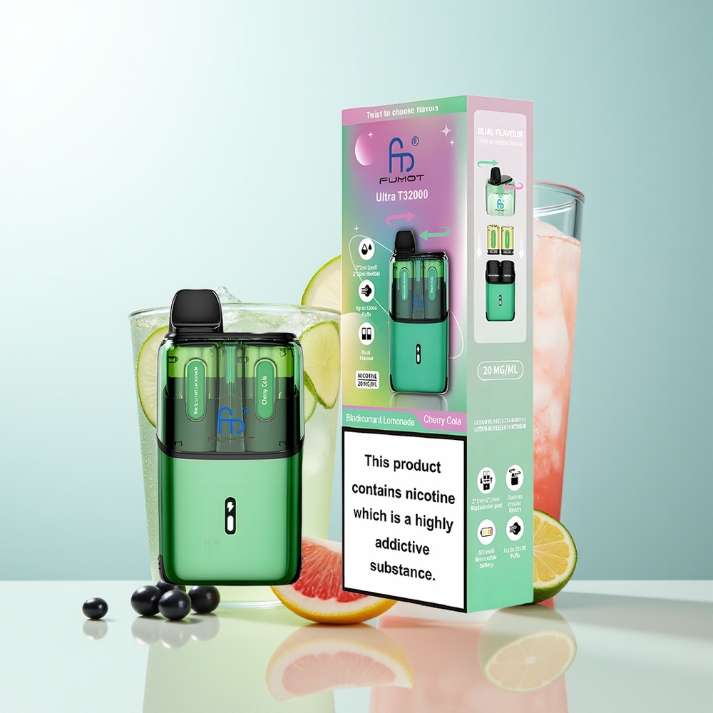 Fumot Ultra T32000 32000 Puffs Zarzamora Limonada - Cereza Cola Batería 800mAh Tipo-C Recarga Rápida
