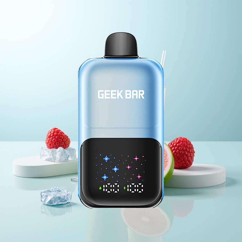 GEEK BAR 2GO 50000 Puffs Arándano Frambuesa Hielo Pantalla Interactiva Batería Recargable