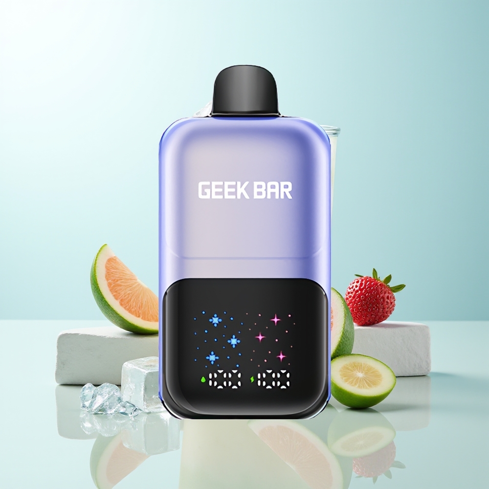 GEEK BAR 2GO 50000 Puffs Bayas Mixtas Helada Pantalla Interactiva 3 Niveles Ajustables Tanque Dual 20ml Recargable