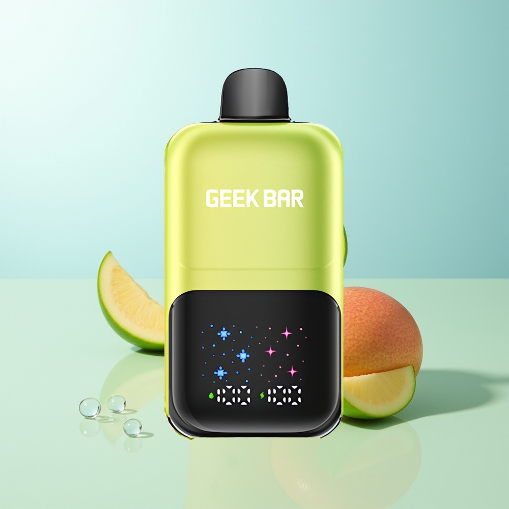 GEEK BAR 2GO 50000 Puffs Mango Hielo Pantalla Interactiva Dual Tanks 20mL Recargable