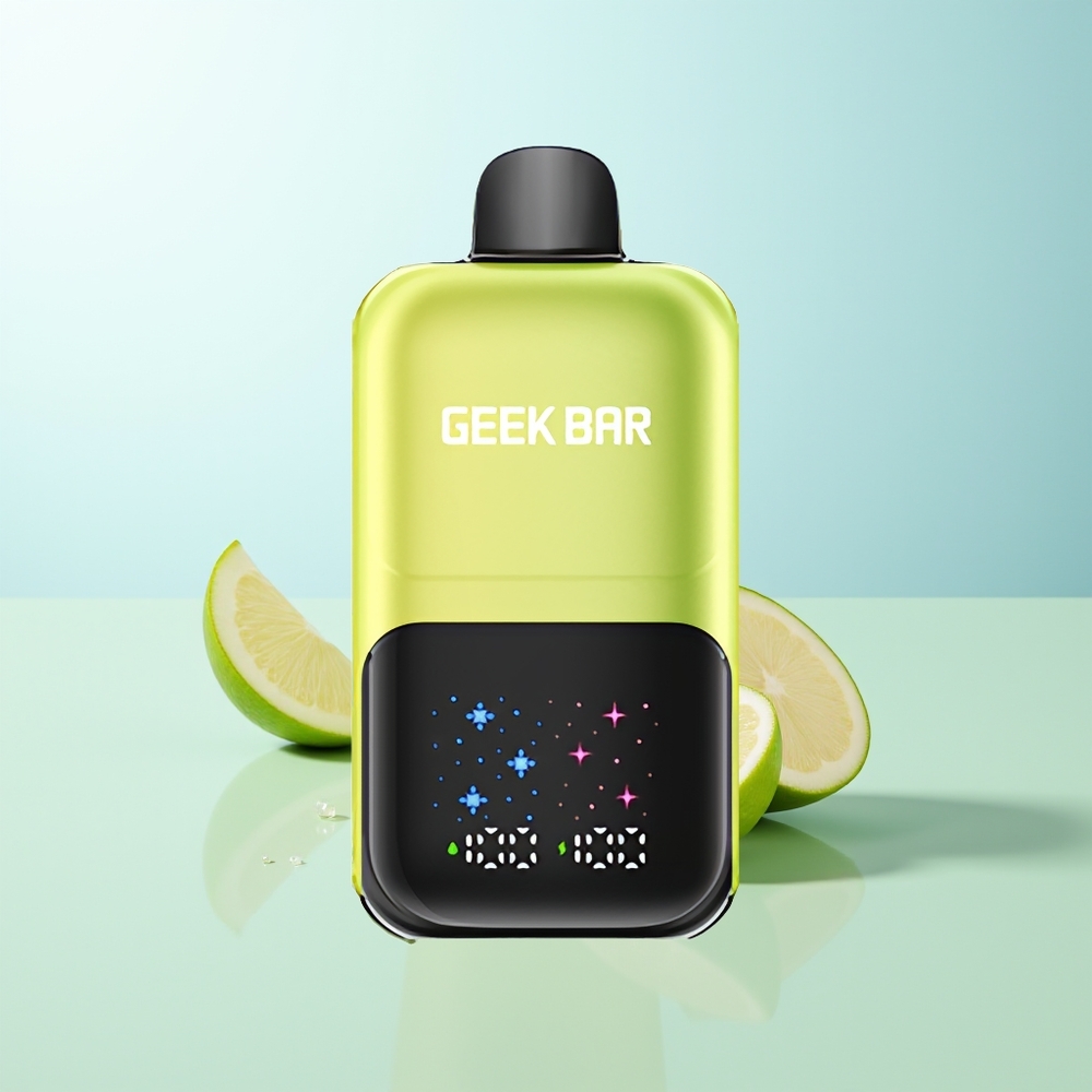 GEEK BAR 2GO 50000 Puffs Manzana Ácida Helada Dual Tanks 20mL Pantalla Interactiva 3 Niveles Ajustables Batería Recargable