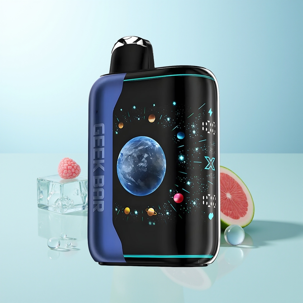 GEEK BAR Platinum Edition 25000 Chupadas Blue Razz Ice con Pantalla 3D y Carga Rápida USB-Type C