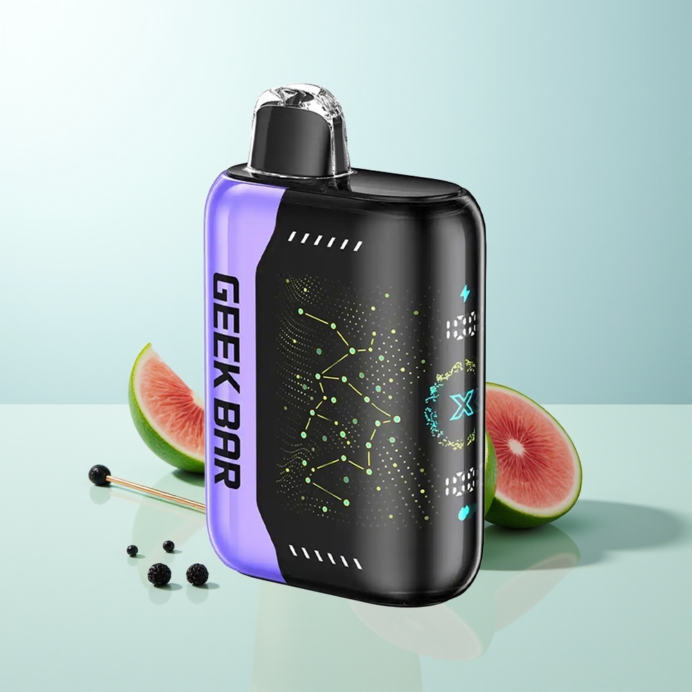 GEEK BAR Pulse X 25000 Puffs 18mL E-Líquido Nicotina 0-5 Pantalla Curva 3D Carga USB Tipo-C Doble Bobina Mesh