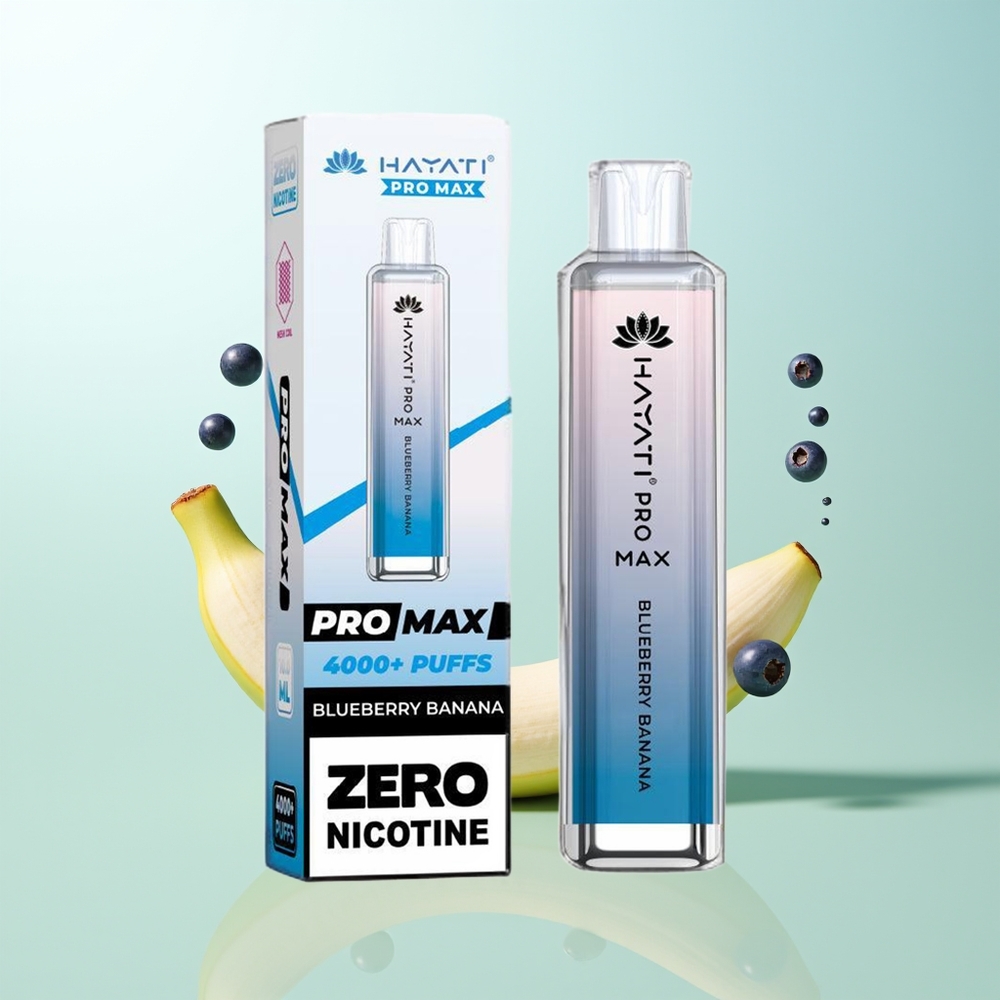 Hayati Pro Max 4000 Puffs Vape Desechable Arándano Plátano Recargable 1400mAh