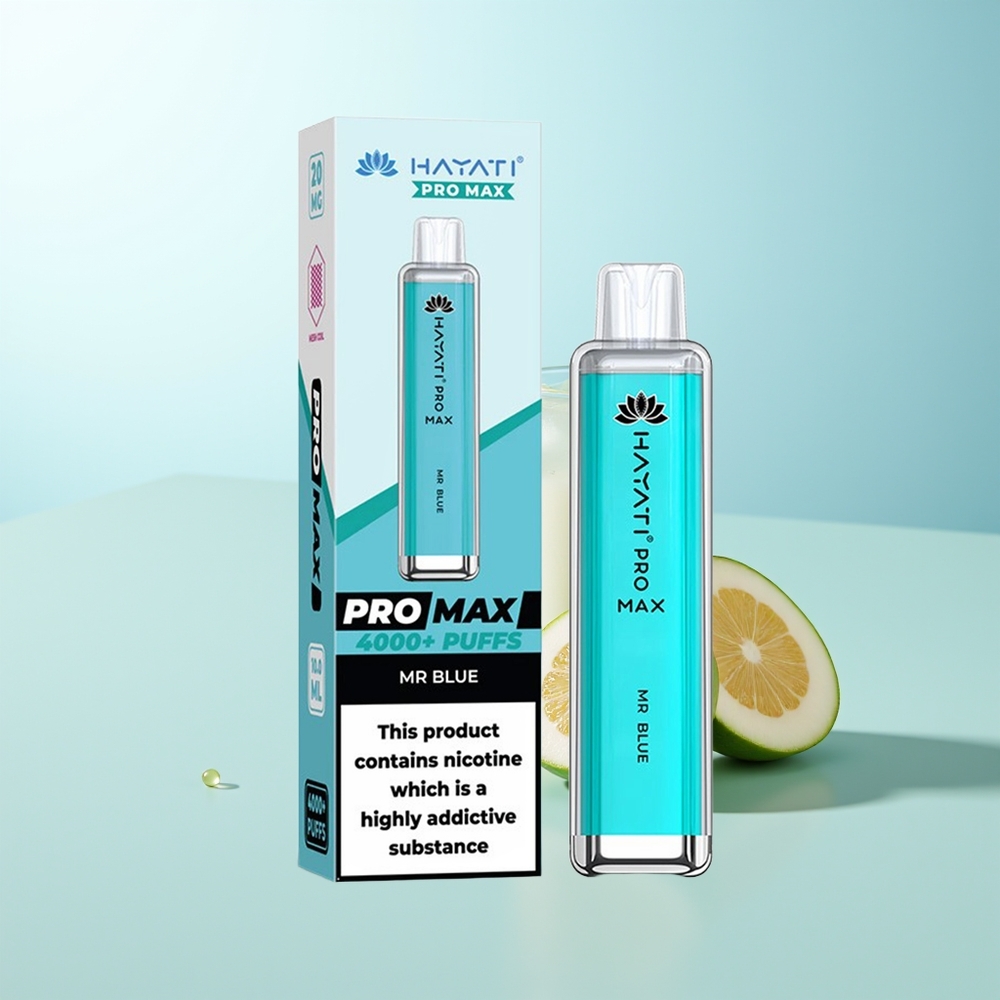 Hayati Pro Max 4000 Puffs Vape Desechable Sr Azul Recargable 1400mAh
