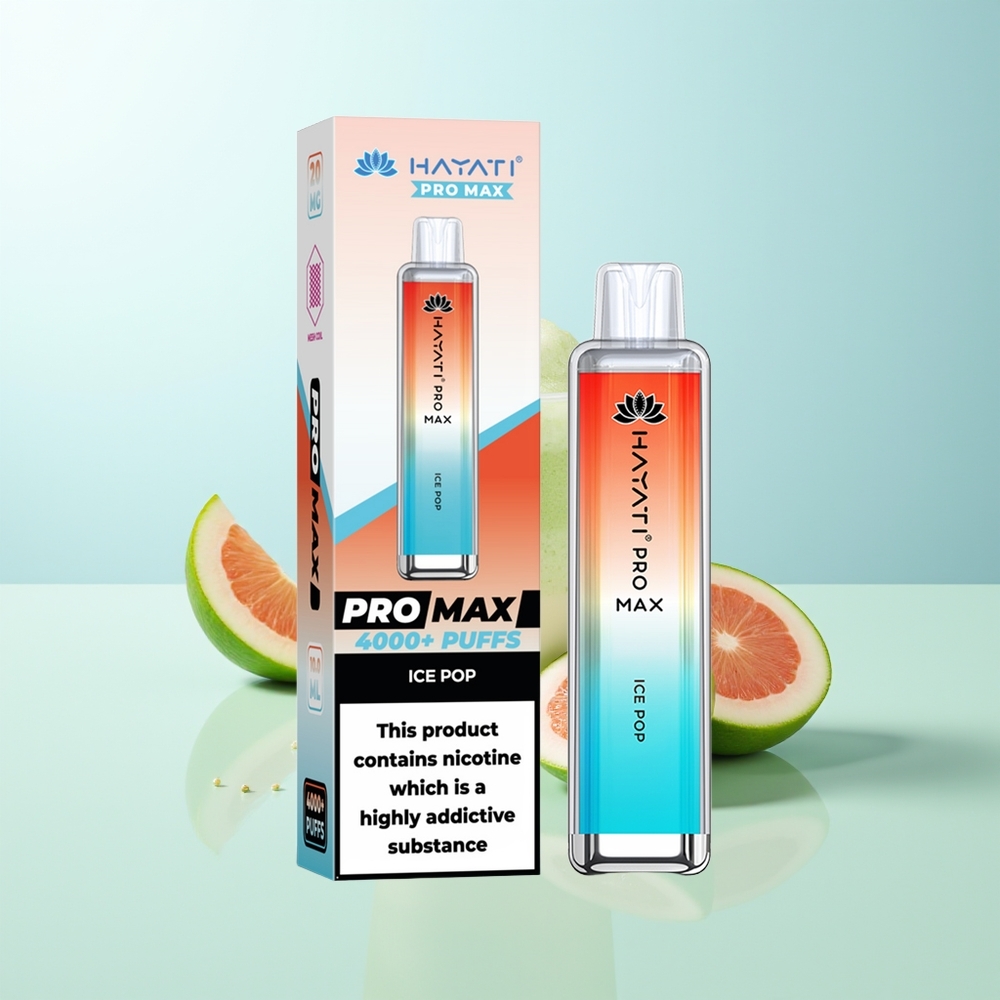 Hayati Pro Max 4000 Puffs Vape Helado Pop Recargable 1400mAh